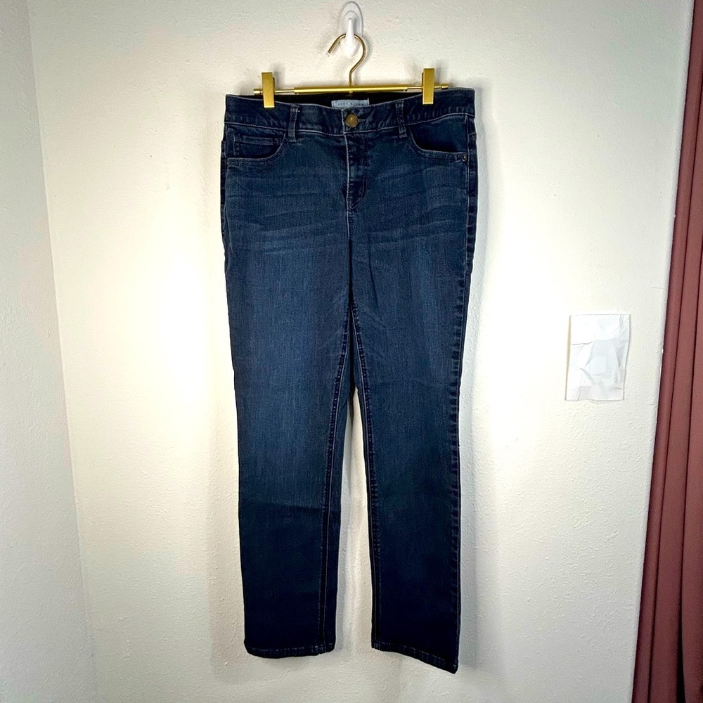 City Blues Women 10/30 Dark Wash Mid Rise Skinny Stretch Jeans Denim Comfort Fit